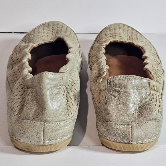 L'amour Des Pieds Womens Leather Ballet Slip-On Flats 8.5 Tan Textured Boho Chic - Picture 8 of 11